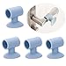 Door Stop Bumper Wall Protector-Silicone Anti-Collision Door Knob Shield,4 Pcs Multicolor Suction Door Knob for Lever Handle Protect Glass from Damage (Blue)