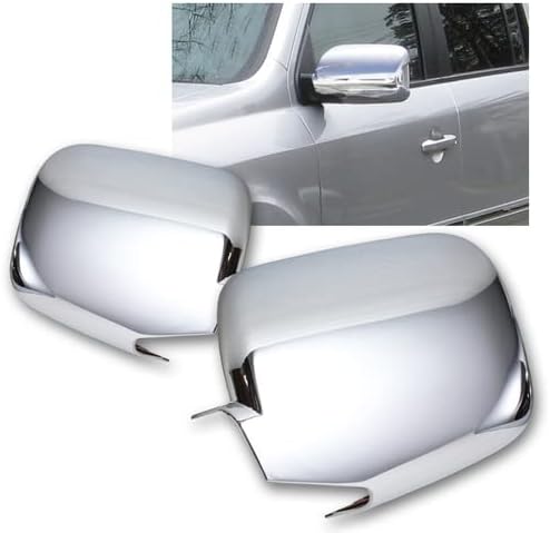 Chrome ABS Plastic 2 Pieces Side Mirror Cover Cap Kit Compatible with 2009-2015 Honda Pilot, 2010 2011 2012 2013 2014