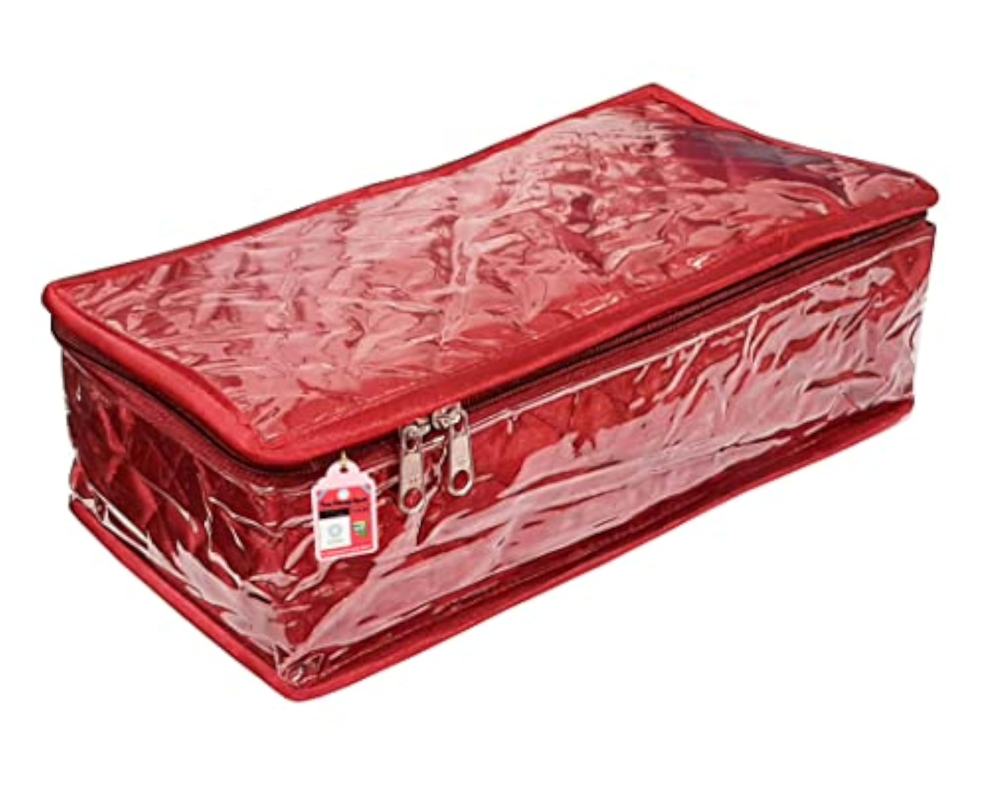 Satin Maroon Make-Up Pouch Jewellery Box