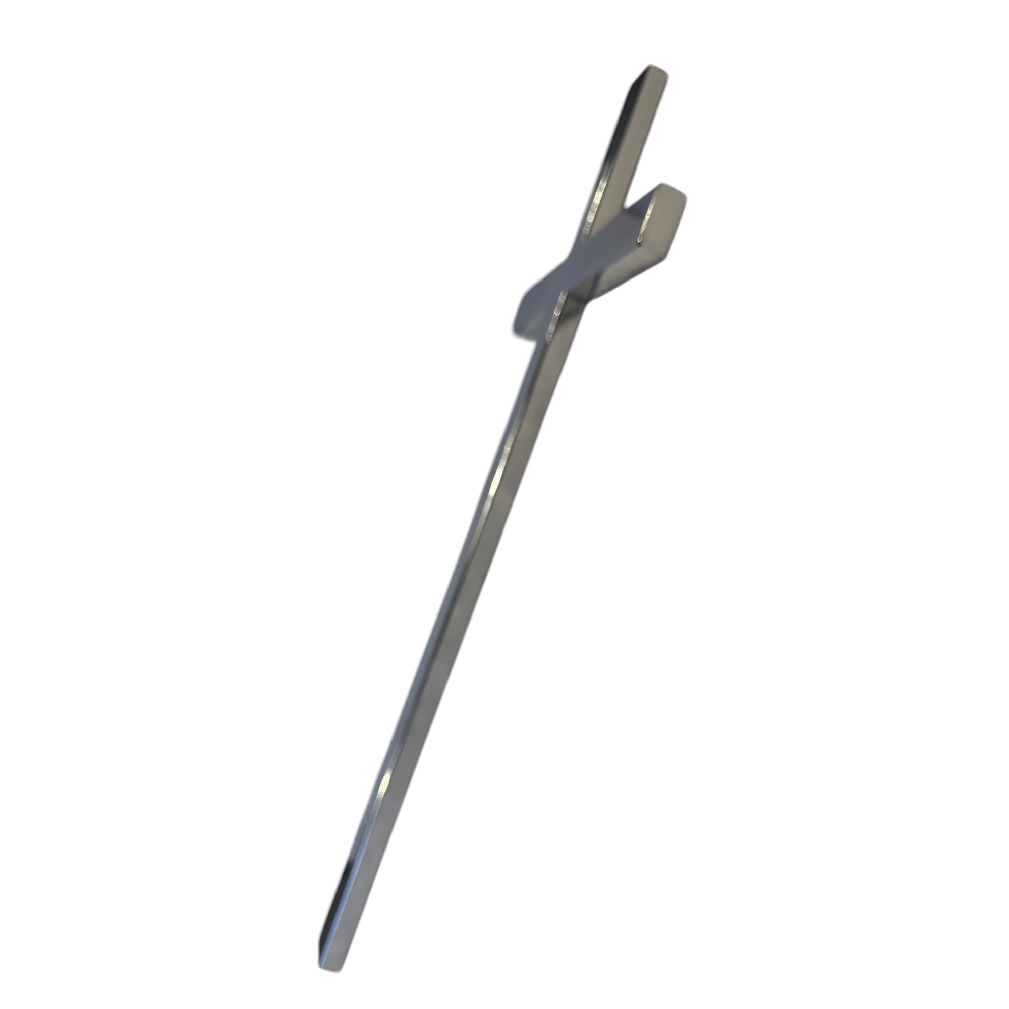 Marmoleria La Magdalena Cruz de acero inoxidable Adhesiva, apta para lápidas y columbarios de cementerio. (35 cm)