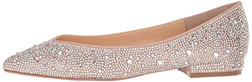 Blue By Betsey Johnson Women's Jude Ballet Flat, Nude Satin, 7.5 #TOP7