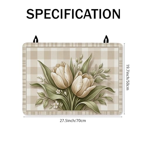 Plaque de protection beige à fleurs pour décoration de cuisine rustique - 3