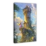 NFFBGFD Poster sur toile Raiponce pour décoration de chambre à coucher, cadeau 30 x 45 cm