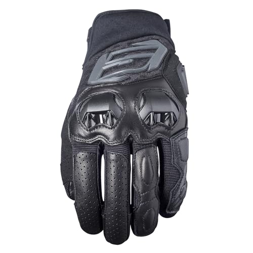Five 830103 Guantes de Moto Sport Cortos, SF3, Protección 1KP Flexibilidad Ventilación, Negro, XL