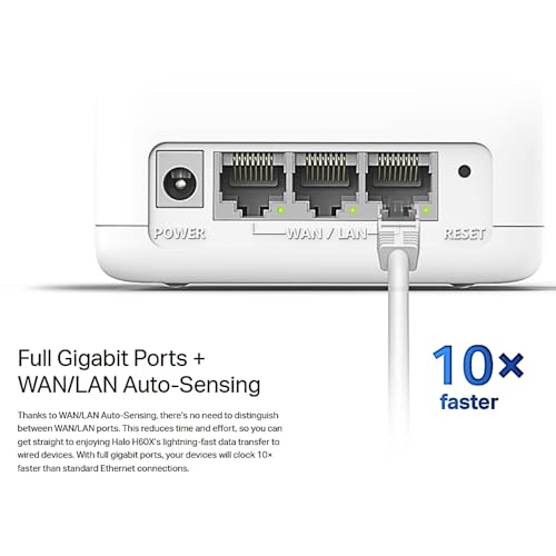 WiFi 6 AX1500 Mesh WiFi System, copertura fino a 350 m² Connessione oltre 100 dispositivi, porte Full Gigabit, Wi-Fi Dual Band, Roaming senza apparenti, facile controllo app, Halo H60X - Powerline - Immagine 7