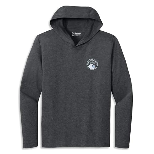 Fish Hippie Flatwater Hoodie - Proper Vibes Heather Black S