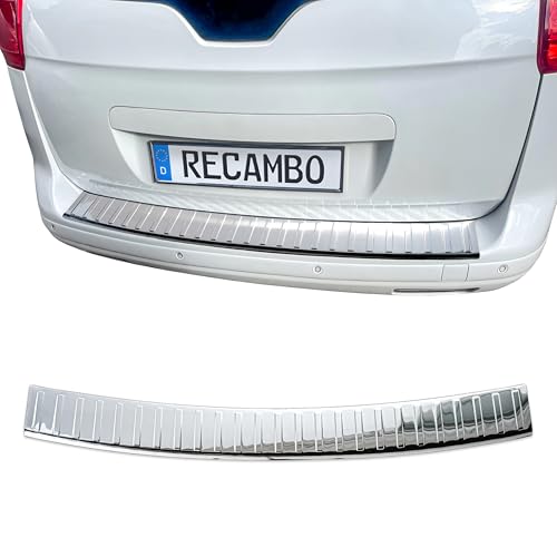 Recambo | Protector de Parachoques Trasero | Compatible con Peugeot 5008 I | 2009-2017 | Acero Inoxidable Cromado | Protección Borde de Carga