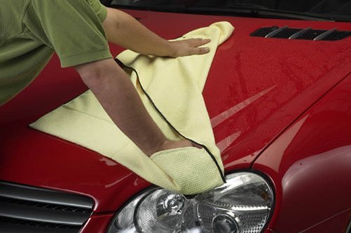 Eurow Huge Microfiber Waffle Weave Drying Towel For Car Detailing — Automotive And Glass Cleaning (Large 26 X 36 Inches, 6.5 Sq. Feet, Yellow) #TOP1