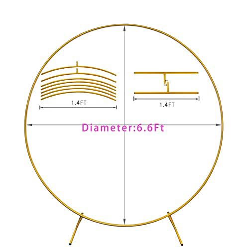Balloon Arch Stand,Round Backdrop Stand,6.6ft Circle with Bases Wedding Arch,Circle Backdrop Stand for Bridal,Birthday Party Decoration…