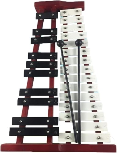 Glockenspiel, 25 Tone Aluminum Xylophone, With 2 Drumsticks For Percussion Instruments