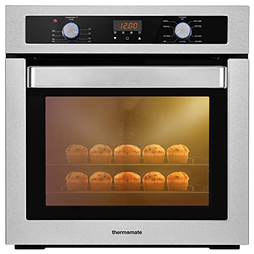 24 Inch Single Wall Oven, thermomate 2.3Cu.ft. Total Capacity Electric