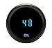 Dakota Digital Universal Round Oil Pressure Gauge Blue Display Black Bezel 0-150psi SLX-03-1-K
