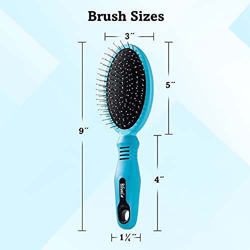 Boshel Dog Hair Brush And Hair Remover – 2-In-1 Dog Grooming Brush & Dog Hair Remover - Dog Brush With Safe Round Pin Edges, Lays On A Soft Cushion + Pet Hair Remover Rubber Cleans Up The Hairy Mass #TOP5
