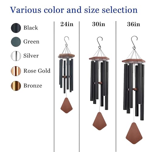Image of ASTARIN Personalized Memorial Wind Chimes Outdoor, Customize Wind Chimes for Housewarming /Bereavement /Retirement Gift, in Memory Personalized Wind Chime, Remembrance Wind Chime