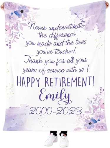 NHI Clothing Personalized Retirement Blanket with Name...