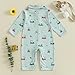 Thorn Tree Baby Boy Golf Outfit Golf Cart Print Romper Turn Down Collar Buttons Long Sleeve Infant Newborn Fall Clothes (Green, 12-18 Months)