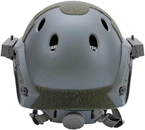 Vista 7 de PJ - Casco táctico rápido, casco protector de piloto, casco de paintball Airsoft con máscara extraíble y gafas