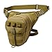 kowaku Drop Leg Bag Men Waist Pouch Multifunctional Hip Pouch Thigh Bag for Running Outdoor Riding Fishing Casual, Brown