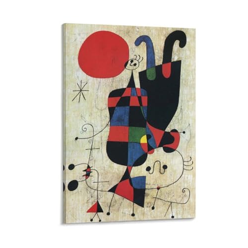 Toile Joan Miró chien et soleil décoration murale moderne salon et bureau