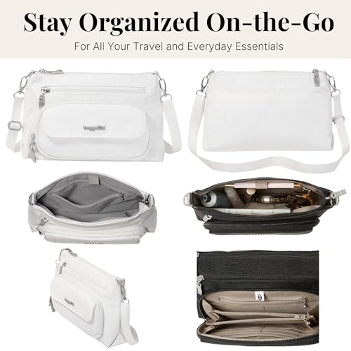 Image of Baggallini Original Everyday 11x7.5 Crossbody Bags Rfid Protected Lightweight Nylon Zippered Travel Purse