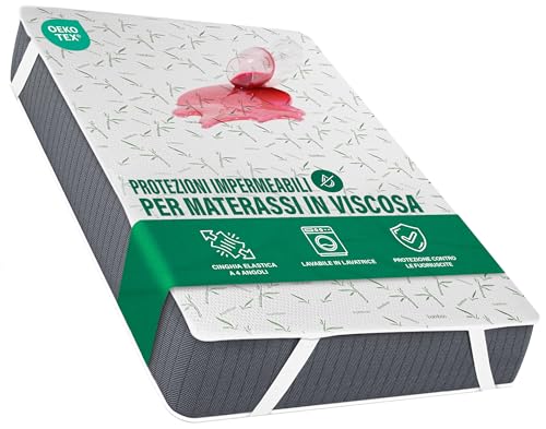 Utopia Bedding Protezione per materasso 80 x 190 x 30 cm impermeabile, Morbida viscosa, con cinghie...