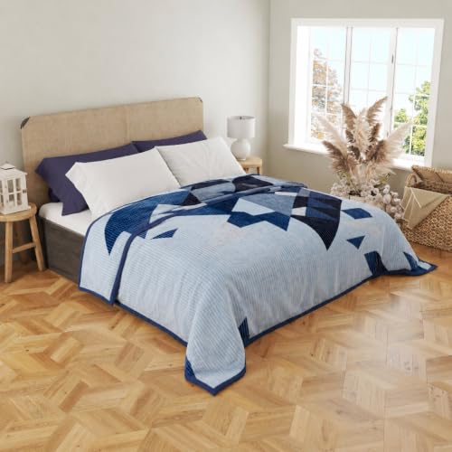 Image of Double Bed Blanket | Single Ply | Heavy Blanket Kambal | Perfect for Winters | 220 CM X 275 CM | 3.0 Kg