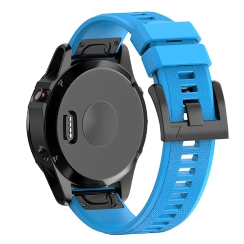 Bracelet de montre en silicone 26mm bleu ciel pour Garmin Fenix 7X