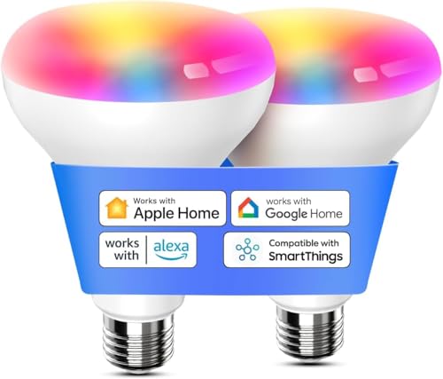 meross Smart Light Bulb, BR30 WiFi Flood LED Bulbs Support