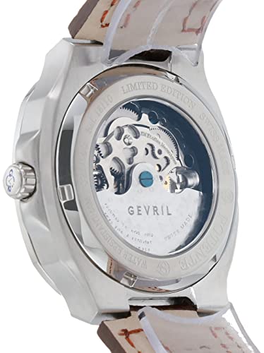 GV2 Men's Swiss Automatic Watch from The Potente Collection, Genuine Hand Made Italian Leather Strap, Silver4