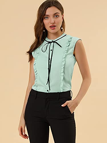 Allegra K - Camicia estiva da donna in chiffon con...