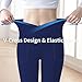Girls Activewear Leggings Size 14-15 Years Old Dark Blue Fashion V Cross Flare Yoga Pants with Pockets for Youth Gymnastics