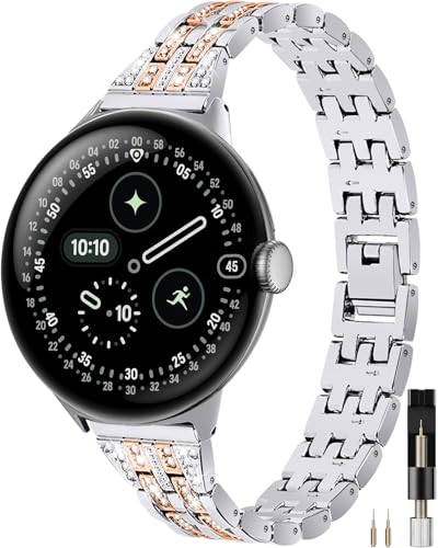 [Miimall] for Google Pixel Watch 4/3 41mm/2/1 �o���h ���C���X�g�[���X�e�����X �L���L�� ���f�B�[�X���� �����\�Ȏ��v�o���h ������ �ϋv�� �ϖ��� �X���� �O�[�O�� �s�N�Z�� �E�H�b�` 4/3 41mm/2