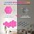 Acoustic Panels 12 Pack Soundproof Wall Panels, 14" X 12" X 0.4" Sound Proof Panles, High-Density Wall Decoration Sound Absorbing Panel, Hexagon Wall Panel for Home Office with Self-Adhesive (Pink)