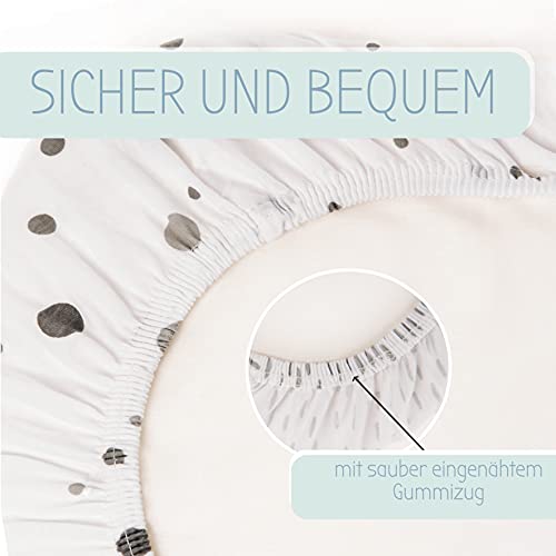 mimaDU® Premium hoeslaken voor kinderwagen, wieg overtrek, matrashoes voor kinderwagen, geschikt voor Babybay, origineel… - Afbeelding 4