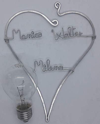 Cuore con 3 nomi.Scegli i nomi o le parole che