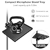 Microphone Stand Tray with Phone Holder, 27 * 20.5CM Large Tray Holder with Crab Clamp Compatible with Most Mic Stands for Stage, Live Streaming, Concert Performance, Karaoke #3
