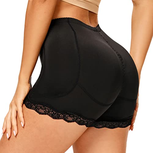 SLIMBELLE Damen Butt Lifter Höschen Shapewear Damen Body Po Push Up Unterhose mit 4 Herausnehmbarer Hüfte Pads Cover