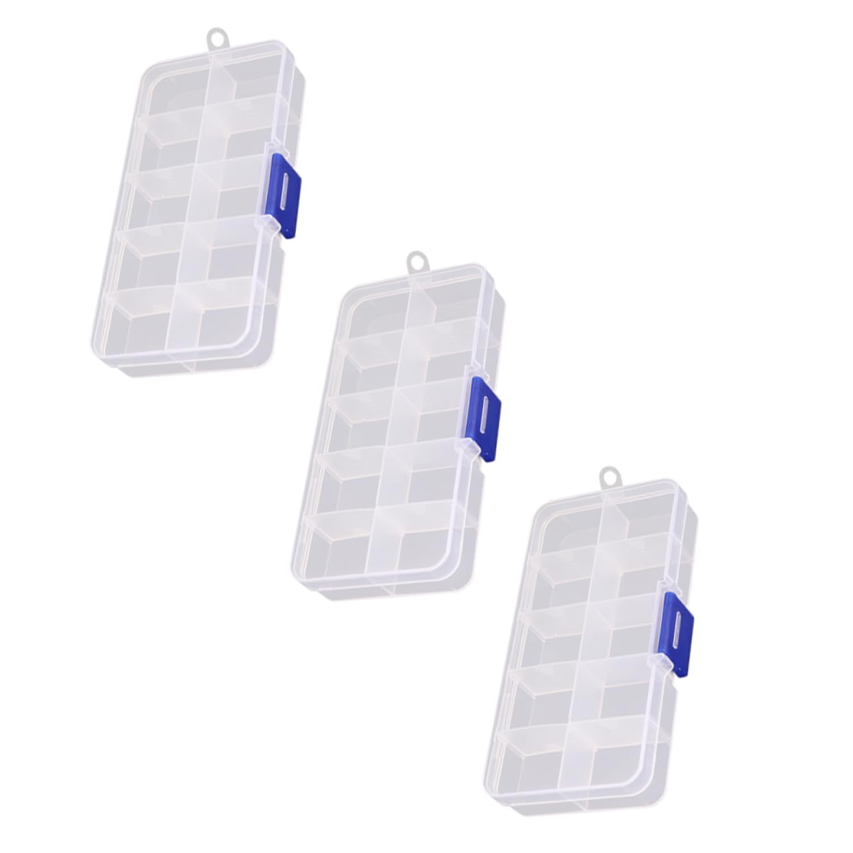 Boîte à bijoux transparente NUOBESTY lot de 3 pour perles et bagues