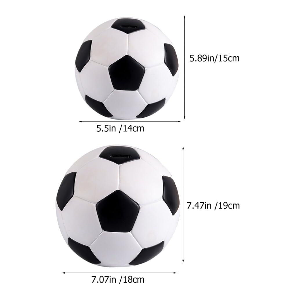 TOYANDONA 2pezzi Salvadanaio da Calcio Salvadanaio Decorativo Forma di Pallone da Calcio per Ragazzi e Ragazzo Ragazza Ragazza Decorazione per Camera da Letto e Scrivania