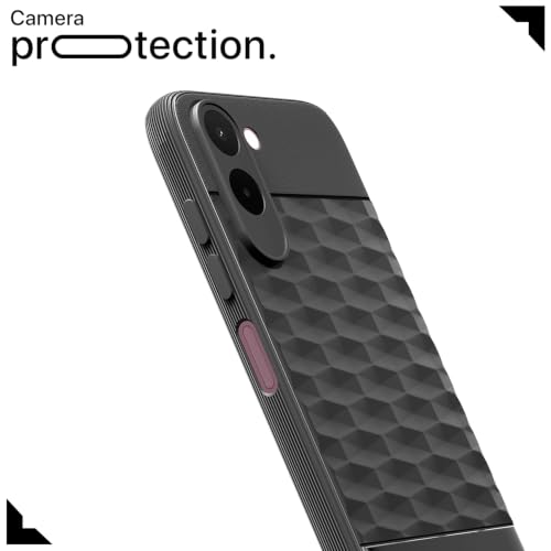 Image of Pikkme Back Cover for OnePlus N6x Camera Protection 3D Hexa Cube Design Silicone Protective Bumper Case (Black)
