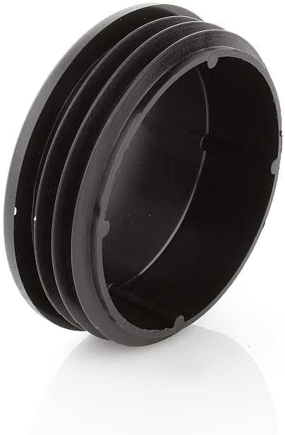 Pack of 100 Lamellar Plugs, Round, 40 mm, for Round Pipe, Round Plug, Black, Pipe Cover Made of PE Plastic, Pipe Plugs for Pipe Cover of Steel Pipe, Stainless Steel Tube, Aluminium