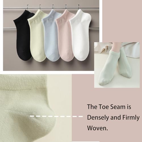 Ankle Socks for Women Cotton Low Cut Athletic Socks Breathable Moisture-Wicking Sports Running Casual 5/10 Pairs2