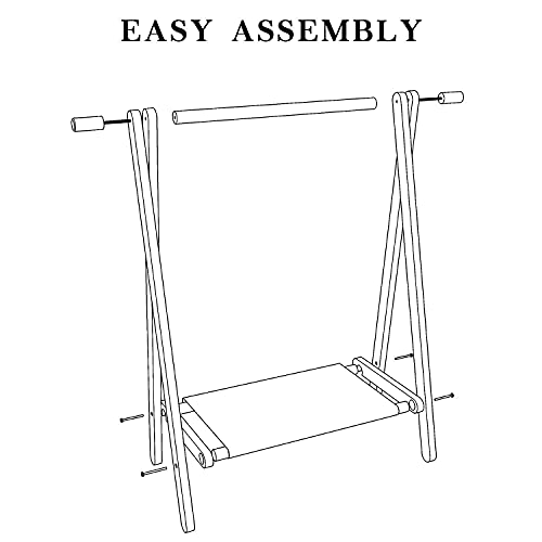 Vogusland Dress Up Rack, Child Garment Rack, Kids Clothing Rack With Storage Shelf (Natural Beech, 38" L X 14.5" W X 40" H) #TOP6