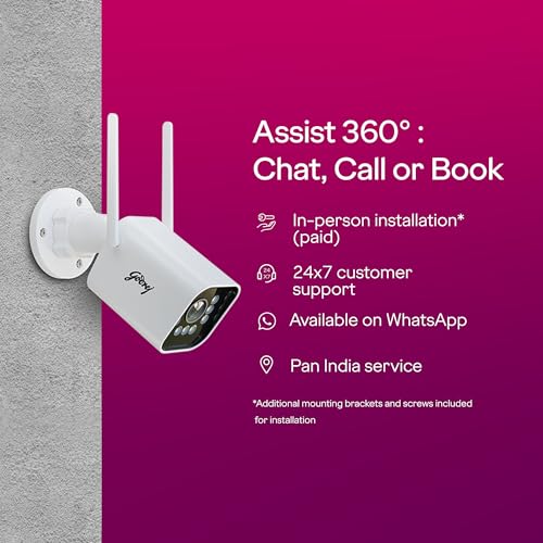 Image of Godrej Security Solutions EVE Pro 4G Bullet CCTV Camera | | Sim Based | 3MP Night Vision | Human & Motion Detection | 2-Way Talk | Up to 256GB SD Card Support | Outdoor Security Camera