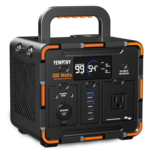 YEWPINY EM300 Central eléctrica portátil, 300 W (pico 600 W), gen...