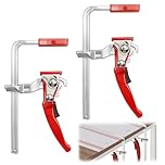 Ratchet Track Saw Clamp, 2 Pack Lever clamp,Woodworking Clamps,Quick Release Guide Rail Clamp Set, 160 mm x 60 mm Heavy-Duty F Woodworking Clamp for DIY & Carpentry, Wood Carving Routing Sanding