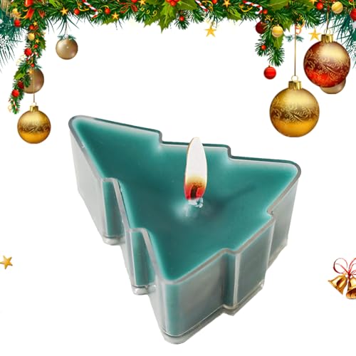 Chaies Navidad en forma de árbol de Navidad - Vela de Navidad original hecha a mano | Decoración festiva para cumpleaños, aromaterapia, oficina, Acción de Gracias, aula, escuela, apartamento