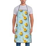 Design élégant : avec des imprimés à la mode, ce joli tablier à imprimé de bulles de canard ajoute une touche de style à toute activité. Convient pour une utilisation dans la cuisine, restaurant, café, supermarché, barbecue, peinture, jardinage et fleuriste, c'est un excellent tablier pour toutes les occasions