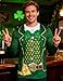 Funny World St. Patrick's Day Men's Leprechaun Costume Long Sleeve T-Shirts, XX-Large, Green