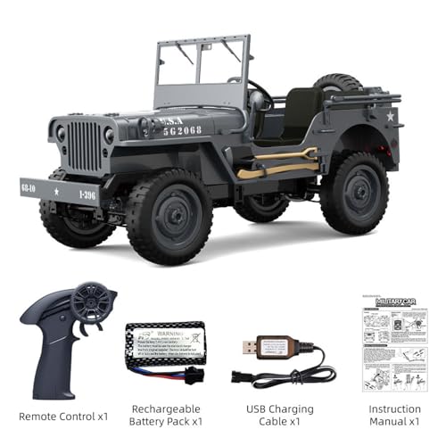 Image of TOUCAN RC HOBBY 1 /10 Radio Control Off Road Car C8815 4WD RC Crawler Military Truck Model Climbing Vehicle RTR Battery LED Lights 280 Motor for Age 14+